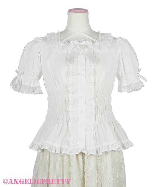 Lovely Honey Shirring Blouse by Angelic Pretty