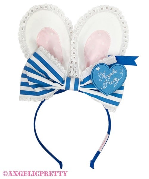 Lyrical Bunny Stripe Diner OP Set by Angelic Pretty