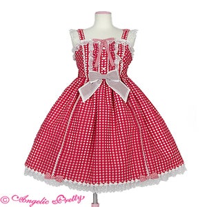 Hummingギンガムジャンパースカート Humming Gingham JSK by Angelic Pretty