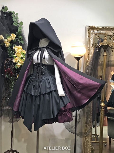 新品　ATELIER BOZ ALPSTOLA　フードミニマント　紺×紺 Hood Mini Cloak (2020) by Atelier Boz
