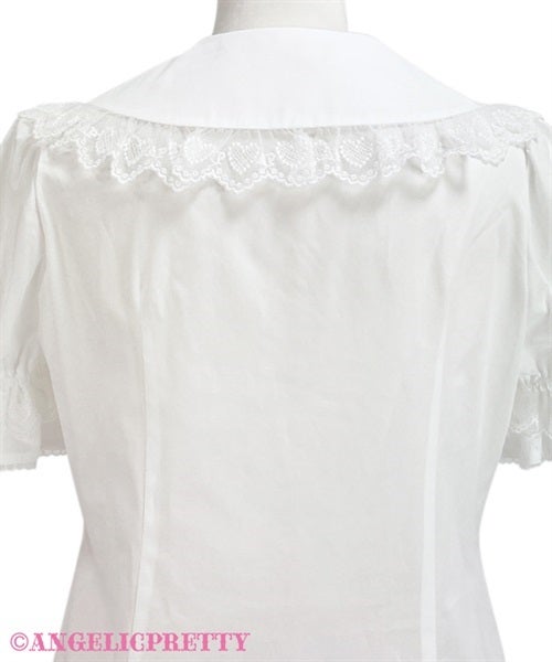 Heart Lace Short Sleeve Blouse by Angelic Pretty
