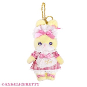 Sugaryタータンチェックリリカルバニーぬいぐるみチャーム Sugary Tartan Check Lyrical Bunny Plush Charm by Angelic Pretty