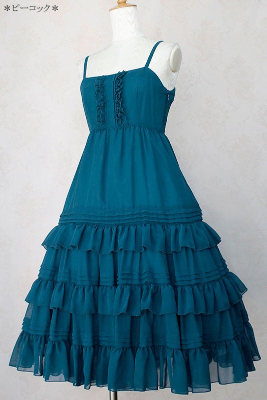 Shirring Chiffon Long Under JSK (2021) by Victorian Maiden