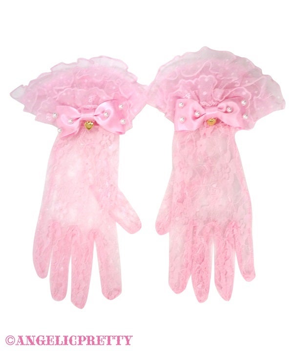 Tulle Frill Lace Gloves by Angelic Pretty