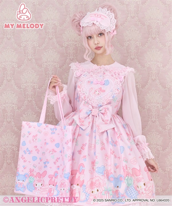 新品 Angelic Pretty DREAMY MY MELODYトートバッグ MTO] DREAMY MY MELODY Tote Bag by Angelic Pretty