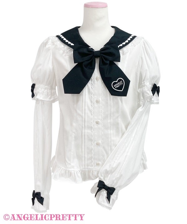 Fancy School Detachable Sleeves Blouse by Angelic Pretty