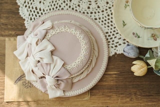 Hoshibako Works ~ Ribbon Tart Cocktail Hat by Chinese Indie Brand