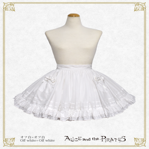 アリスのローンフリルエプロン オフ白×グレー Alice and the Alphabet Labyrinth Lawn Frill Apron by Alice and the