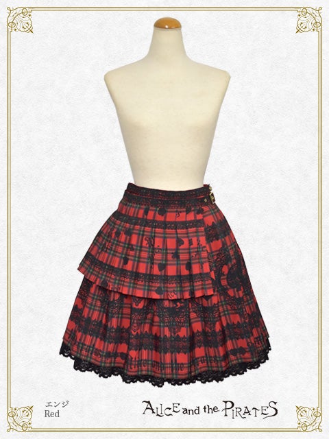 Alice's Cards Lace Tartan Check Pleated Skirt by Alice and the Pirates