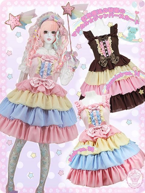 Rainbow Color Magic Secret Magical JSK by MAXICIMAM