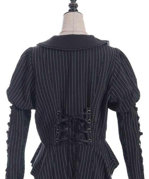 Chalmiere ~ Striped Lace-Up Jacket by Axes Femme