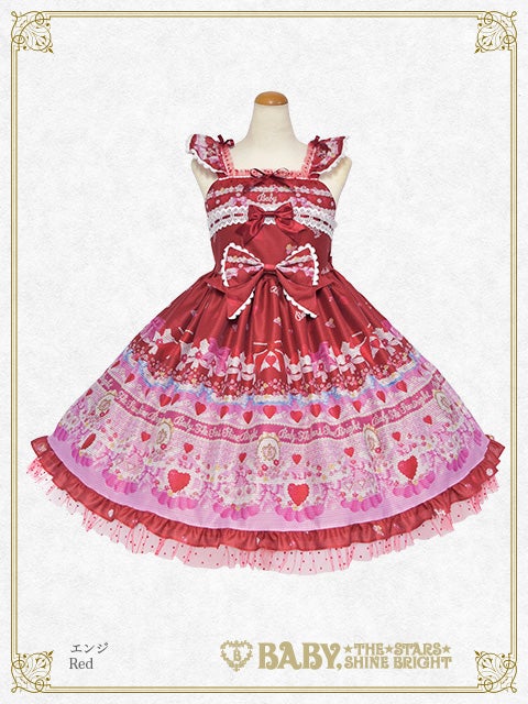 BABY,StrawberrySweetheartCake柄RibbonJSK Strawberry Sweetheart
