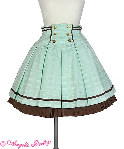 Angelic Pretty  chocolateスカート ミント Melty Ribbon Chocolate Skirt (2019) by Angelic Pretty