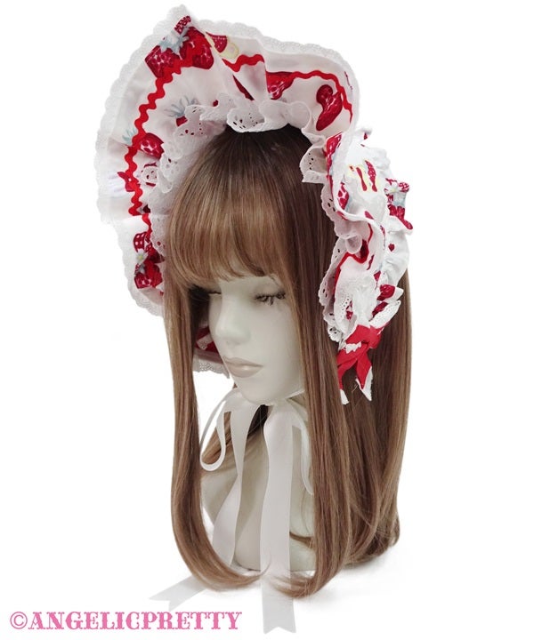 にこさん専用　Lyrical Bunny Parlor セット　シロ Lyrical Bunny Parlor Half Bonnet by Angelic Pretty