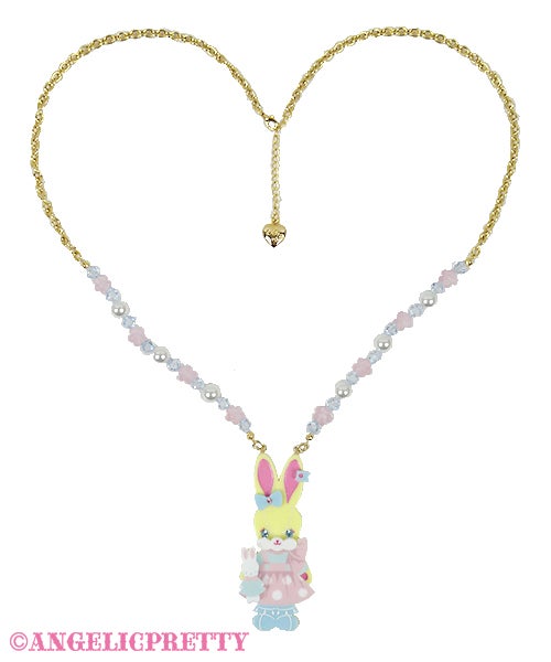 AngelicPretty もこもこリリカルバニーネックレス Moco moco Lyrical Bunny Necklace by Angelic Pretty
