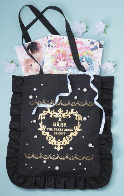 BTSSB x Sho-Comi Black Frill Tote Bag by Baby, the Stars Shine Bright