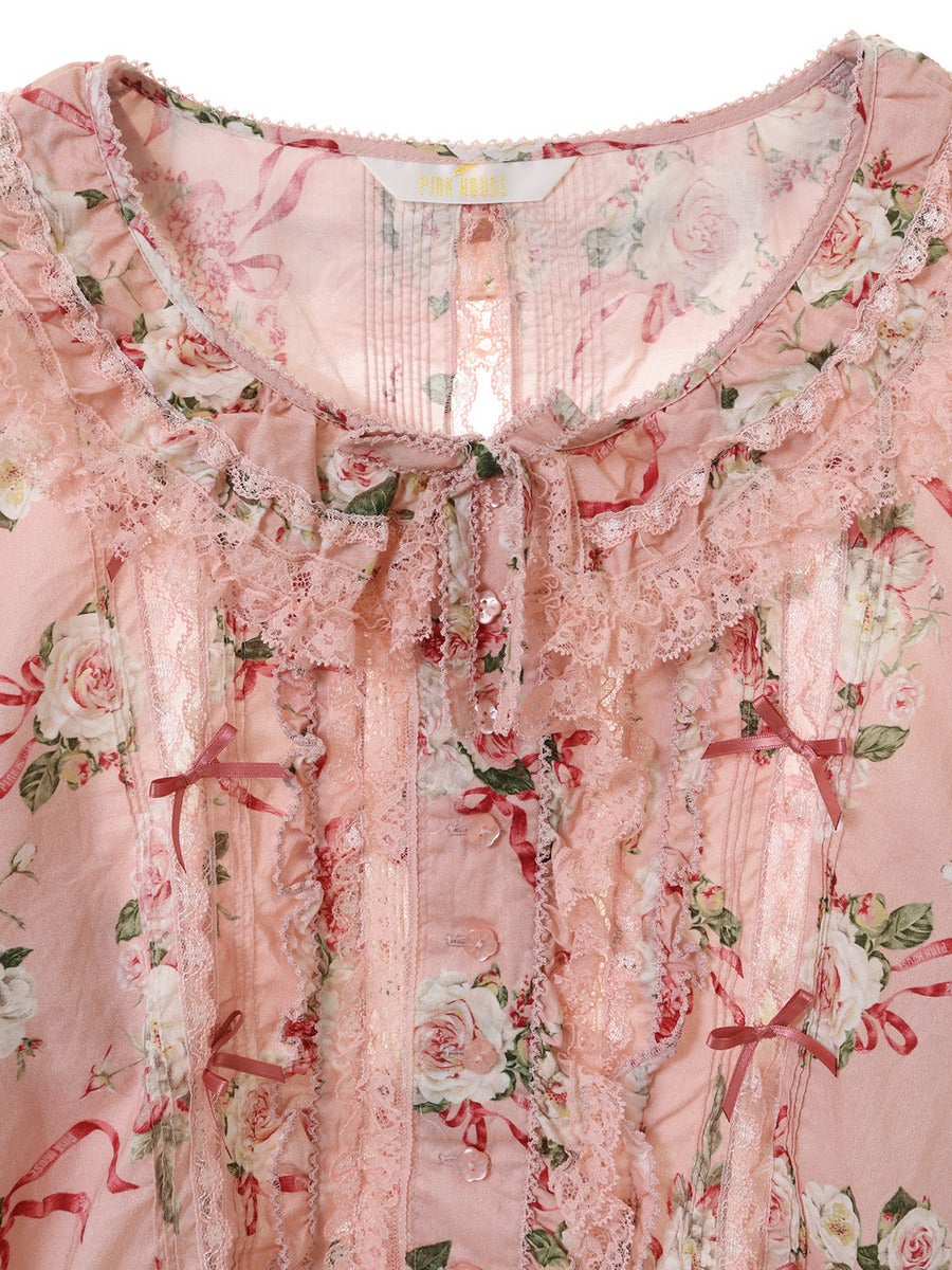 SUPER DOLLFIE meets PINK HOUSE Dolly Rose Print Blouse by Pink House