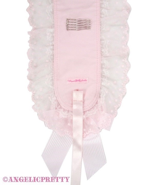 Lace Heart Charm Rose Lace Headdress (2024) by Angelic Pretty