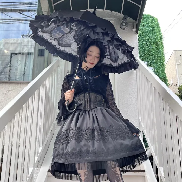 Abilletage ~ Lace Print Umbrella by Indie Brand
