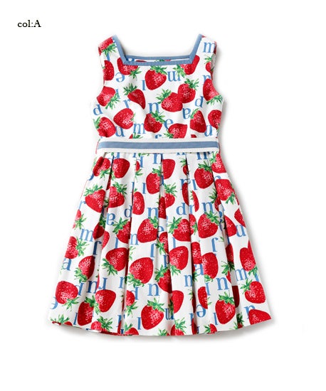 Strawberry Meets Logo Back Frill JSK by Jane Marple