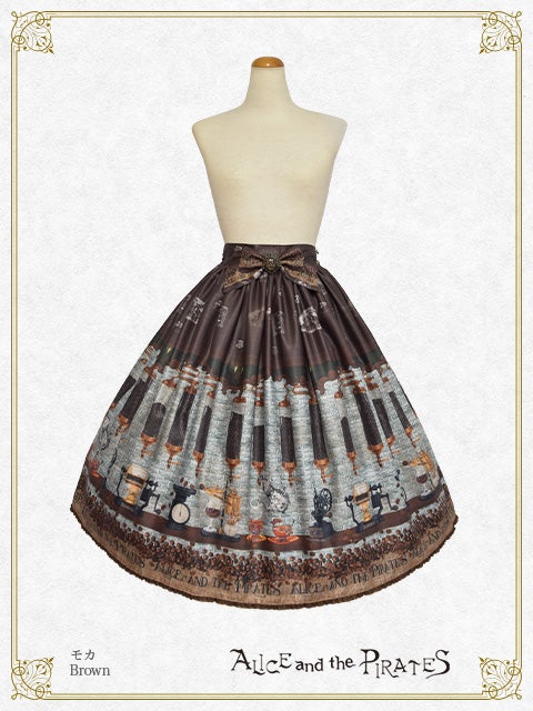 ALICE and the PIRATES 月下の不思議な珈琲店柄 Fleeting Moments ~Mysterious Coffee Shop Under the Moon~ Skirt by