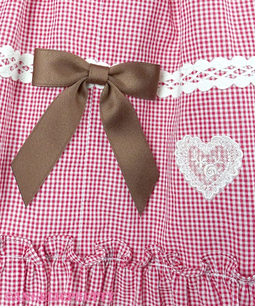 Angelic Pretty Petit Gingham Heartワンピース Petit Gingham Heart OP by Angelic Pretty