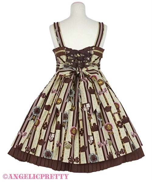Angelic Pretty『 Chocolate JSK』&ベレー帽 Chocolate Rosette JSK Set (2024) by Angelic Pretty