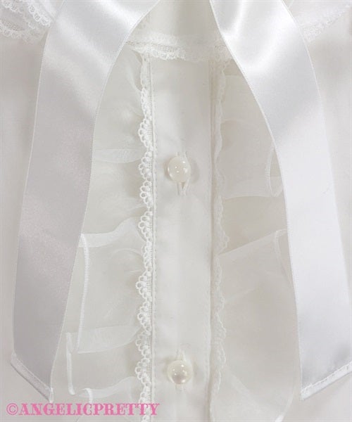 Angelic Pretty フリルシースルーオフショルダーブラウス Frill See-Through Off-Shoulder Blouse by Angelic Pretty