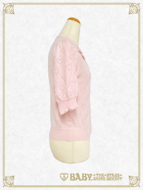 Heart♥Heart Half Sleeve Cardigan by Baby, the Stars Shine Bright