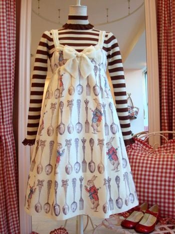 Spoon and Fork Print Sleeveless OP by Emily Temple Cute