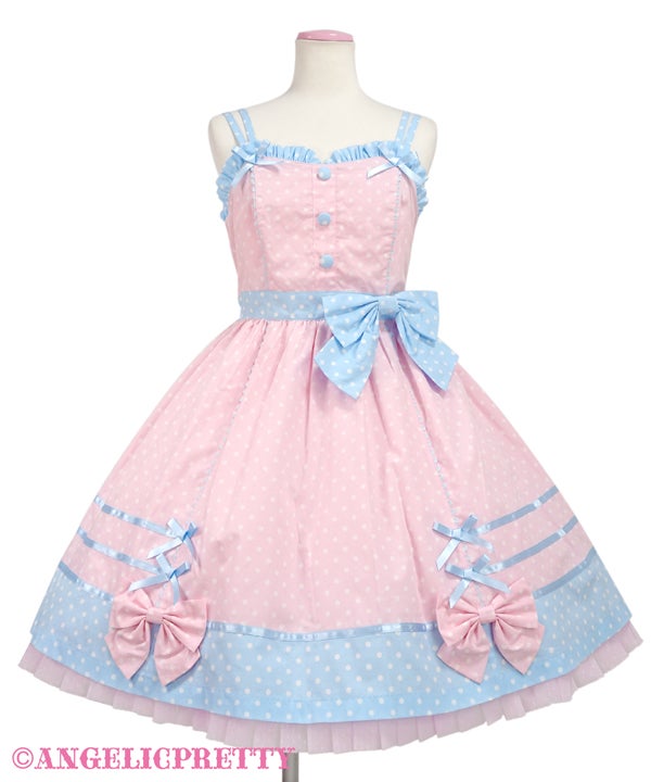 Angelic Pretty Candy Popクリップ　赤　ピンク Candy Pop JSK (2022) by Angelic Pretty