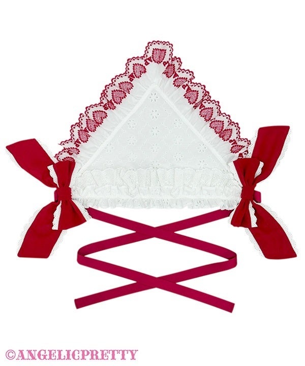 センチメンタルハートレースバブーシュカ Sentimental Heart Lace Babushka by Angelic Pretty