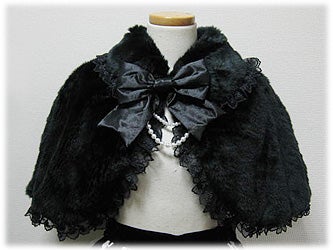 Pretty Ribbon Fur Cape by Angelic Pretty