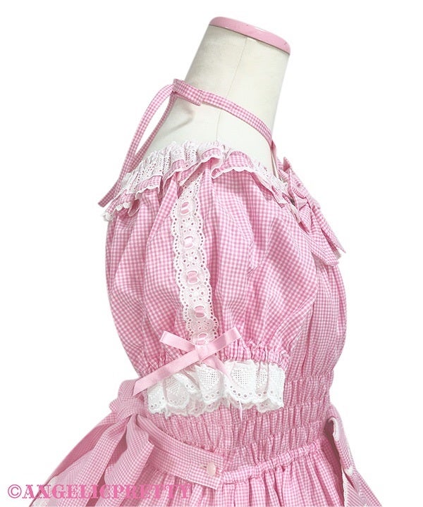 Eternal Doll Short Sleeve OP (Small Gingham) by Angelic Pretty