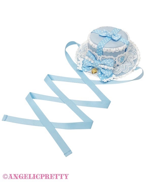 Airy Heart Gift Ribbon Mini Hat by Angelic Pretty