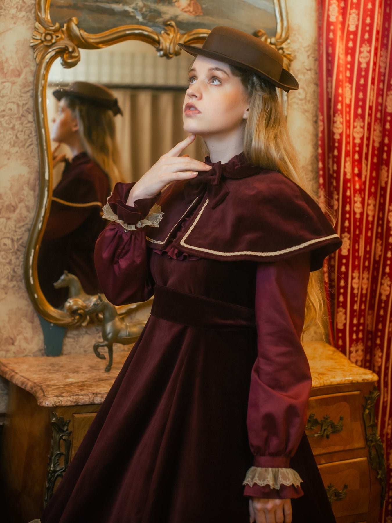 Elegant Ribbon Canotier (2024) by Victorian Maiden
