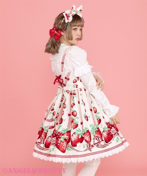 Freshly Picked Strawberries JSK Set (2025) by Angelic Pretty