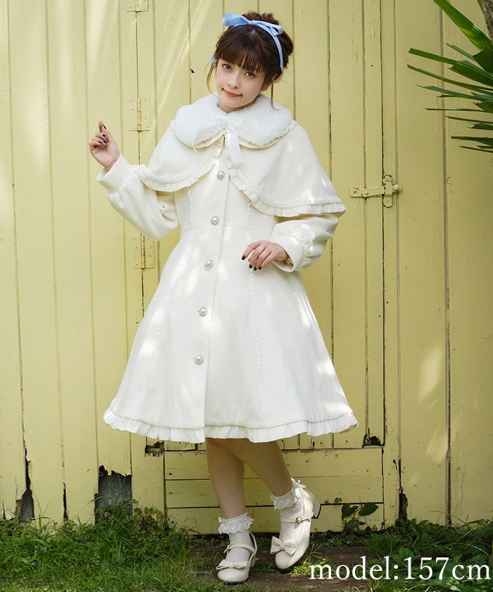 Kawaii - Long Coat with Cape by Axes Femme