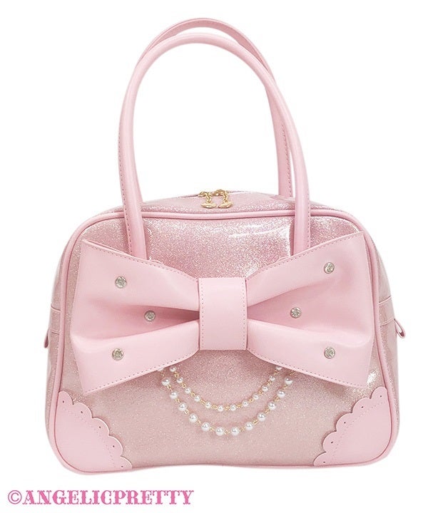 Glitter Jewelry Ribbon Boston Bag (2025 2nd release) by Angelic Pretty
