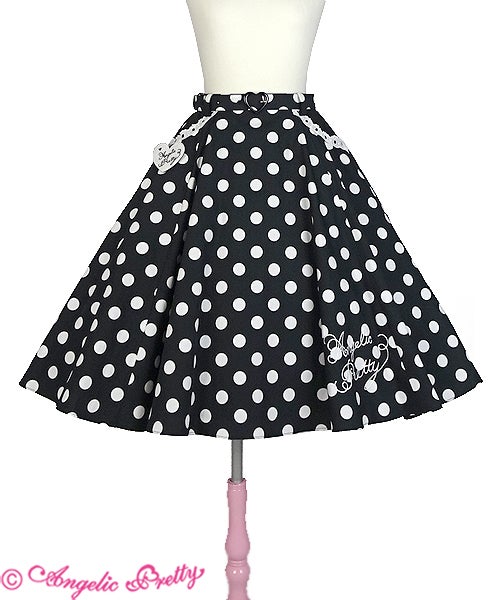 Milkshake Dot Circular Skirt by Angelic Pretty