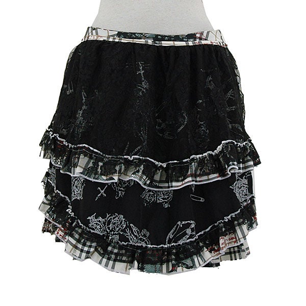 h.Jelly ~ Lace Frill Apron Pleated Mini Skirt by h.NAOTO