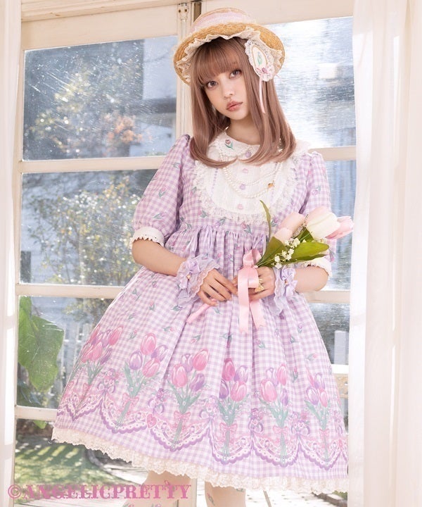 Tulip Bouque ワンピース Tulip Bouquet OP by Angelic Pretty