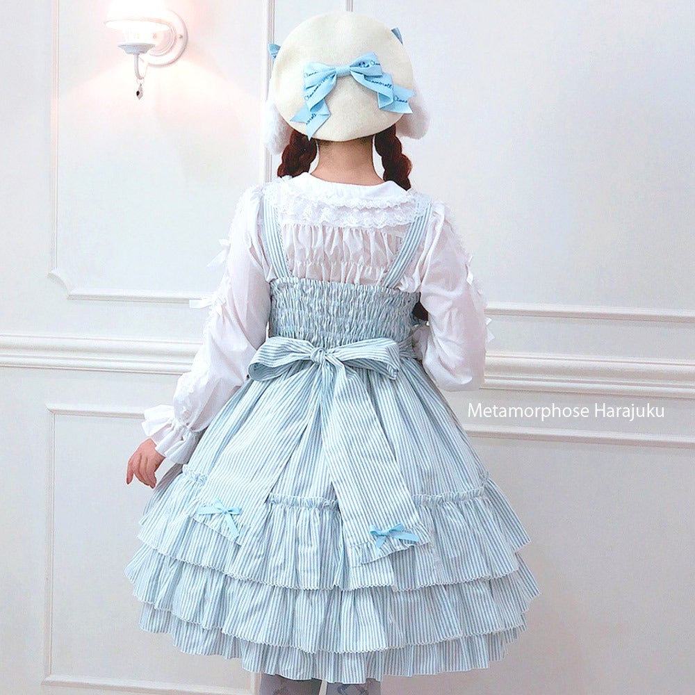 morphose シナモロールコラボ エプロン付きジャンパースカート Cinnamoroll Apron JSK by Metamorphose Temps de Fille