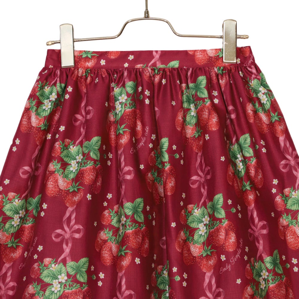【本日限定お値下げ】エミキュStrawberry Ribbon treeスカート Strawberry Ribbon Tree Skirt by Emily Temple Cute