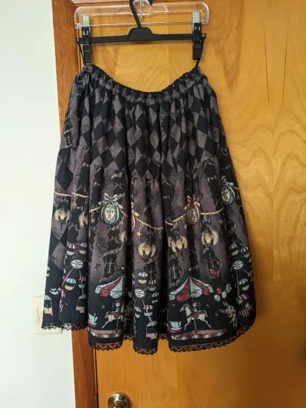 Enchantlic EnchantilIy 真夜中のパルコフェリーチェスカート Midnight Park Felice Tiered Skirt by Enchantlic Enchantilly