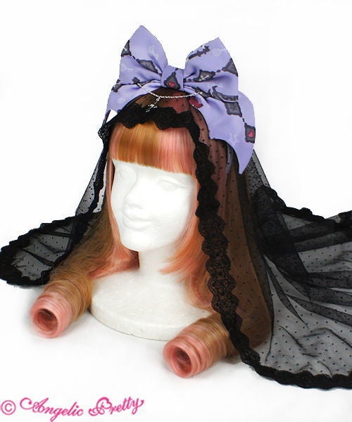Ghost Night Bride Head Bow by Angelic Pretty
