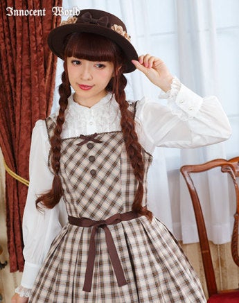 Tartan Plaid Plain JSK by Innocent World