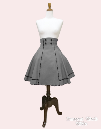 Innocent World White ~ High Waist Flare Skirt by Innocent World