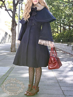 Mary Magdalene シャルロットコートワンピース 黒 Génoise Coat (2023) by Mary Magdalene