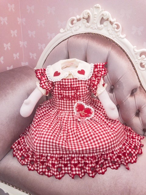 Heart Scalloped Gingham JSK (Sogo Seibu Limited) by Shirley Temple